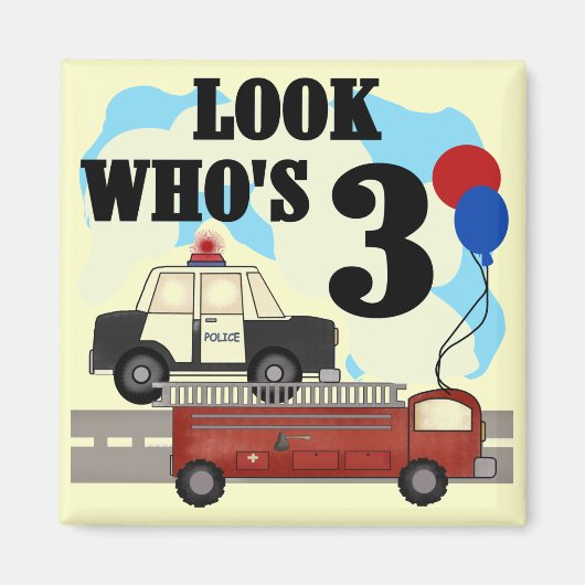 Jeden Heroes 3. Geburtstag Tshirts und Geschenke Magnet (Vorne)