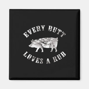 Jeden Hintern Liebe ein Rub Funny Men Schweinchen  Magnet