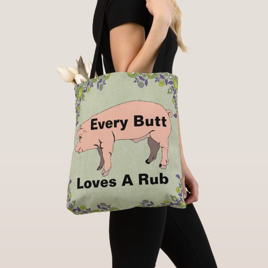 Jeden Hintern Liebe ein Rub Totbeutel Tasche (Von Nahem)