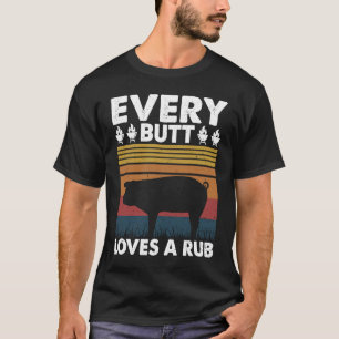 Jeden Hintern Liebe ein Rub Vinatge Girll Kostüm T-Shirt