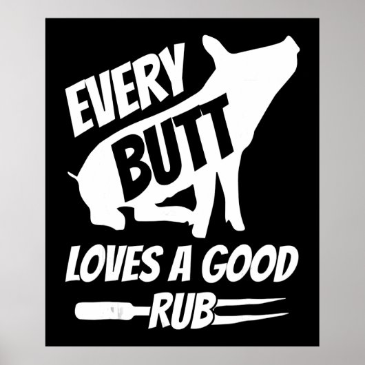 Jeden Hintern Lieben ein gutes Rub Funny Pig Schwe Poster (Vorne)