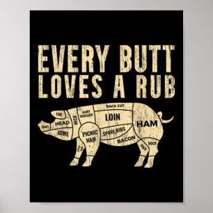 Jeden Hintern Lieben eine Rube für ein Fleisch Rau Poster