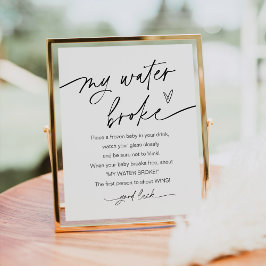 JEDEN LEIGEN, mein Baby-Duschgel-Wasserbroke-Spiel Poster