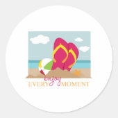 Jeden Moment genießen Runder Aufkleber (Vorderseite)