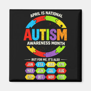 Jeden Monat Autismus-Bewusstsein Autistische Unter Magnet