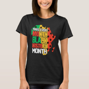 Jeden Monat Schwarze Geschichte Monat Funny Men Wo T-Shirt