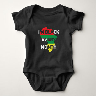 Jeden Monat schwarze, natürliche Melanin-Afrikani Baby Strampler