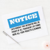 Jeden Montag wird dieser Kühlschrank gereinigt Rechteckiger Aufkleber (Umschlag)