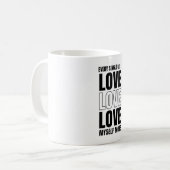 Jeden Single Liebe ich mir mehr Kaffee Tasse (Vorderseite Links)