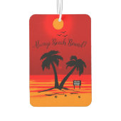 Jeden Strand begrenzt, großer Sonnenuntergang Autolufterfrischer (Rückseite)