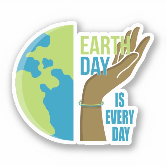 Jeden Tag Aufkleber (Vorderseite)