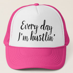 Jeden Tag bin ich hustlin… Fernlastfahrerhut Truckerkappe