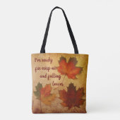 Jeden Tag bin ich Rustlin Herbst Herbst Leaves Tasche (Rückseite)