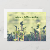 Jeden Tag ein wenig inspirierende Shoots-Grüntöne Postkarte (Vorne/Hinten)
