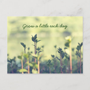 Jeden Tag ein wenig inspirierende Shoots-Grüntöne Postkarte