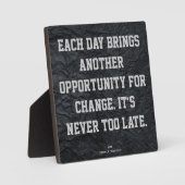 "Jeden Tag eröffnet sich eine neue Gelegenheit..." Fotoplatte (Vorderseite)