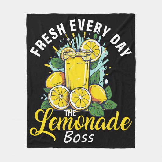 Jeden Tag frisch gekocht mit dem Lemonade-Boss Fleecedecke (Vorderseite)