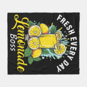 Jeden Tag frisch gekocht mit dem Lemonade-Boss Fleecedecke (Vorderseite (Horizontal))