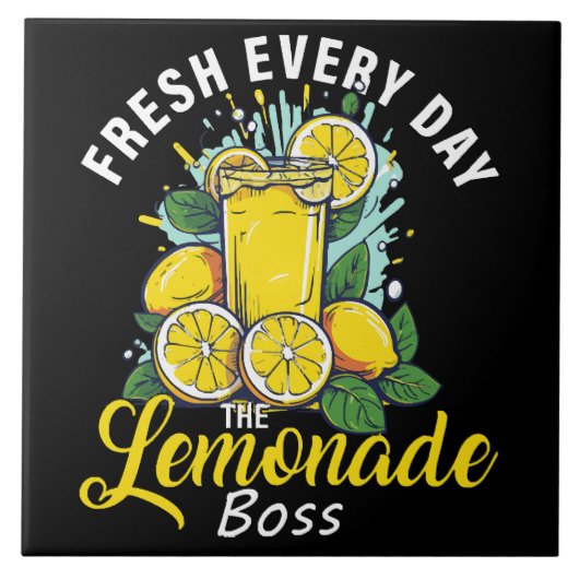 Jeden Tag frisch gekocht mit dem Lemonade-Boss Fliese (Vorderseite)
