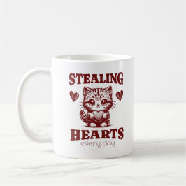 Jeden Tag heilende Niedliche Katze Tiertier Kaffeetasse