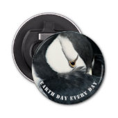 Jeden Tag Horned Puffin Foto Flaschenöffner (Vorderseite)