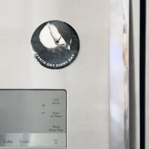 Jeden Tag Horned Puffin Foto Magnet