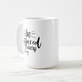 Jeden Tag Inspiriert werden Kaffeetasse (Vorderseite Links)