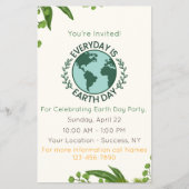 Jeden Tag Ist Earth Day Party Veranstaltungseinlad Flyer (Vorne)