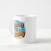 Jeden Tag ist ein Retro-Strand am Samstag Kaffeetasse (Vorderseite Links)