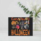 Jeden Tag ist Halloween Postkarte (Stehend Vorderseite)