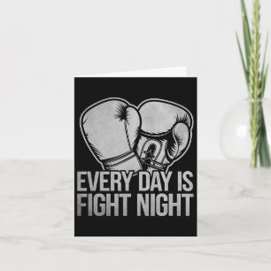 Jeden Tag ist Kampf Nacht Boxer Sport Stärke Gym Karte