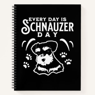 Jeden Tag ist Schnauzer Day Notizblock