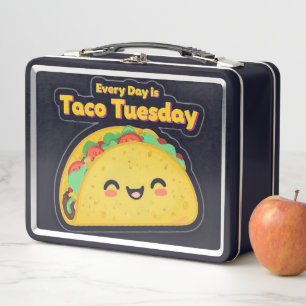 Jeden Tag ist Taco Dienstag Metall Brotdose