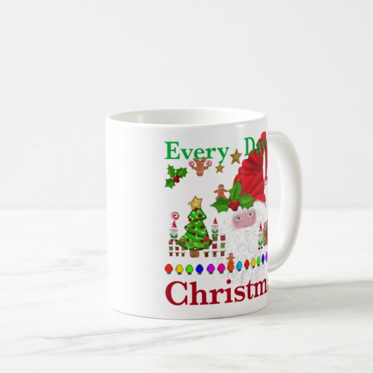 Jeden Tag ist Weihnachten Kaffeetasse (VorderseiteRechts)