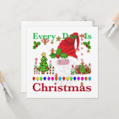 Jeden Tag ist Weihnachten Karte (Vorderseite/Rückseite Beispiel)