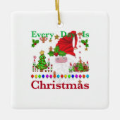 Jeden Tag ist Weihnachten Keramikornament (Vorderseite)