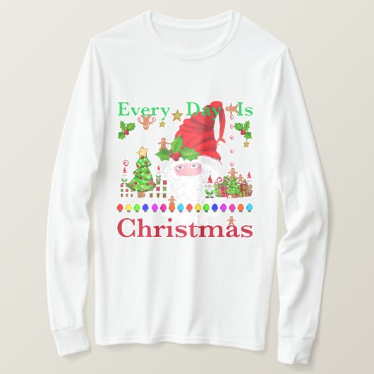 Jeden Tag ist Weihnachten T-Shirt (Design vorne)