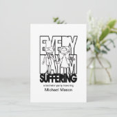 Jeden Tag leide ich - Bachelor Party Einladungen (Stehend Vorderseite)