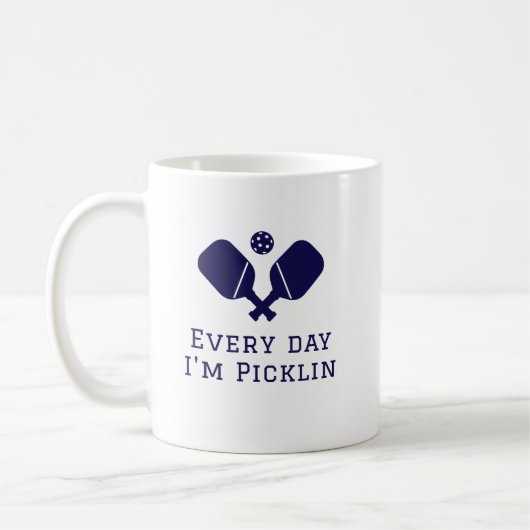 Jeden Tag pickle ich - lustiger Pickleball Kaffeetasse (Links)