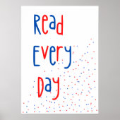 Jeden Tag Poster lesen (Vorne)