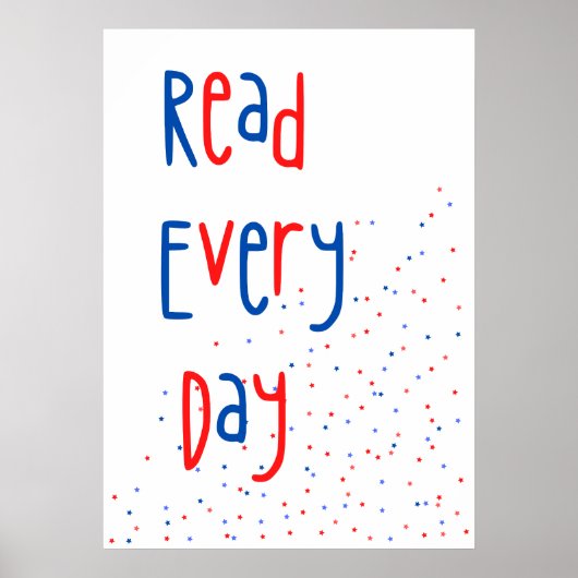 Jeden Tag Poster lesen (Vorne)