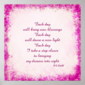 "Jeden Tag"-Poster Poster (Vorne)