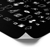 Jeden Tag schwarz Poster (Ecke)