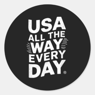 Jeden Tag überall in den USA _1 Runder Aufkleber