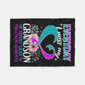 Jeden Tag verzeihe ich meine Großmutter Suizidpräv Fleecedecke (Vorderseite (Horizontal))