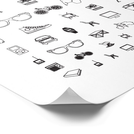 Jeden Tag weiß Poster (Ecke)