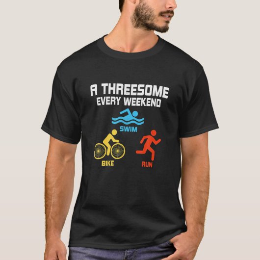 Jeden Wochenende eine Drohung - Schwimmen, Fahrrad T-Shirt (Vorderseite)