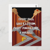 „Jeder Absturz war eine Lehre“, Marble Madness Postkarte (Vorne/Hinten)