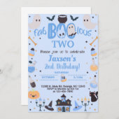 JEDER AGE Fab-boo-lous Halloween Junge blau einlad Einladung (Vorne/Hinten)