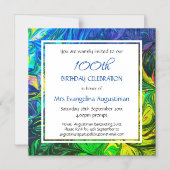 JEDER ALTER Abstrakt Blue Anpassbar Geburtstag Magneteinladung (Vorderseite)